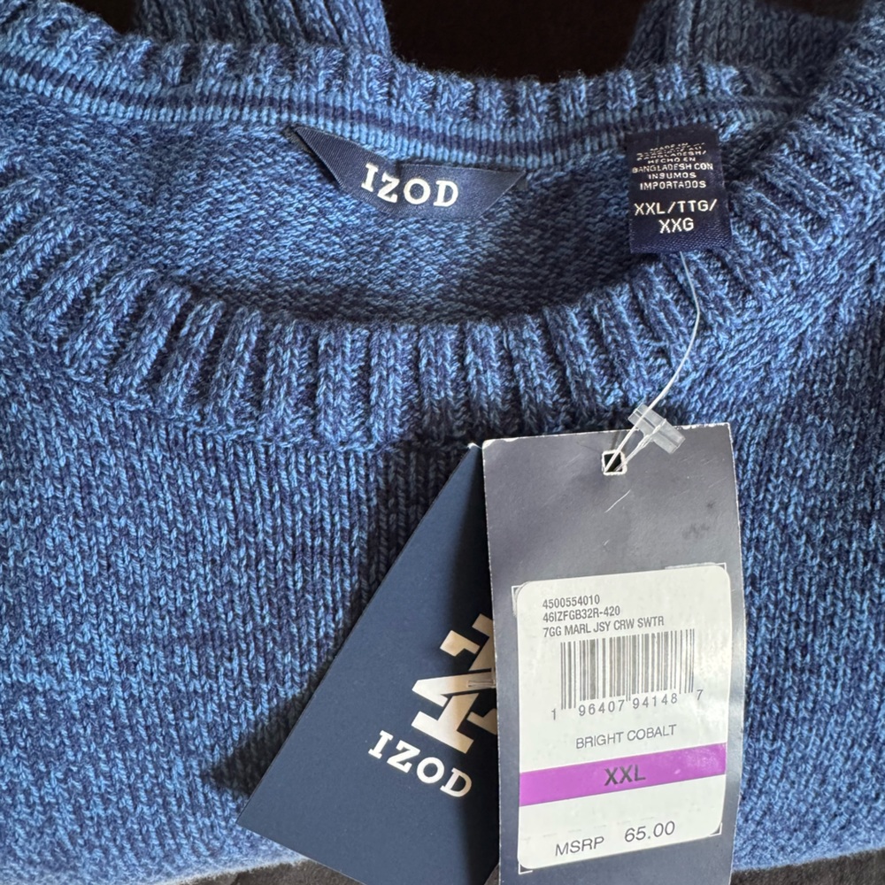 Izod xxl blue sweater